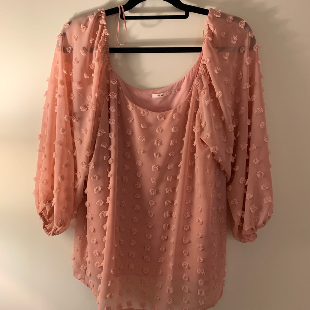 Soft pink dress blouse